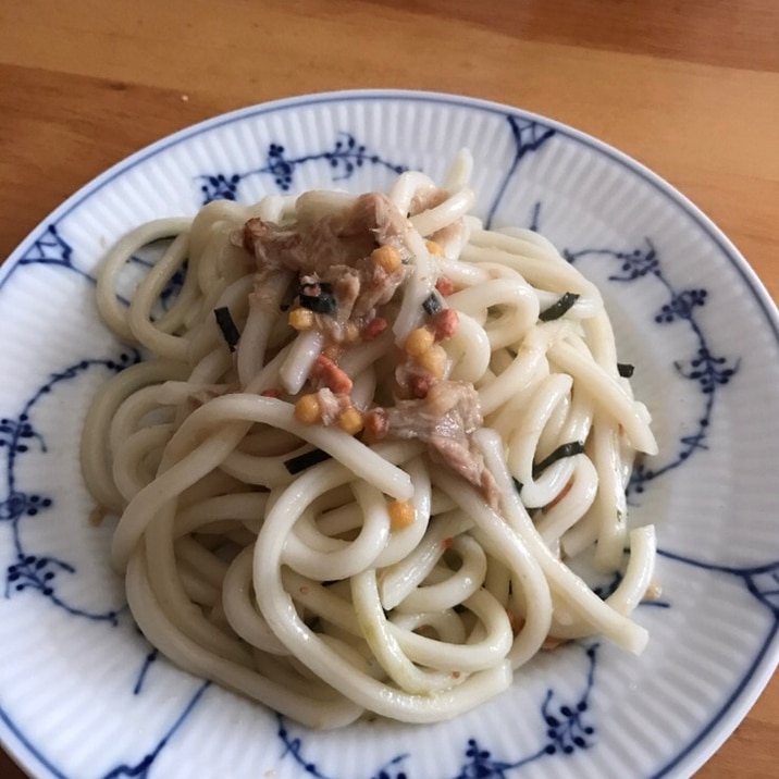 お茶漬けの素で焼きうどん